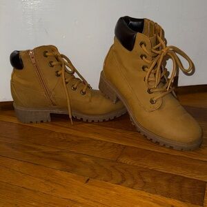 Madden Girl Brown Lace-Up Boots